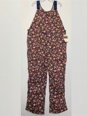 NWT XXL x31” Dusk Blue Hedgehog Mushrooms Duluth Heirloom Gardening Bib Overalls